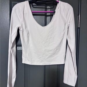 Lululemon Athletica Cream Long Sleeve Top